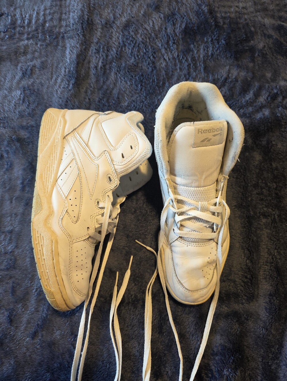 Reebok BB4600 Ultra High Top White Leather Vintage Basketball Men's Size 9.5 4E